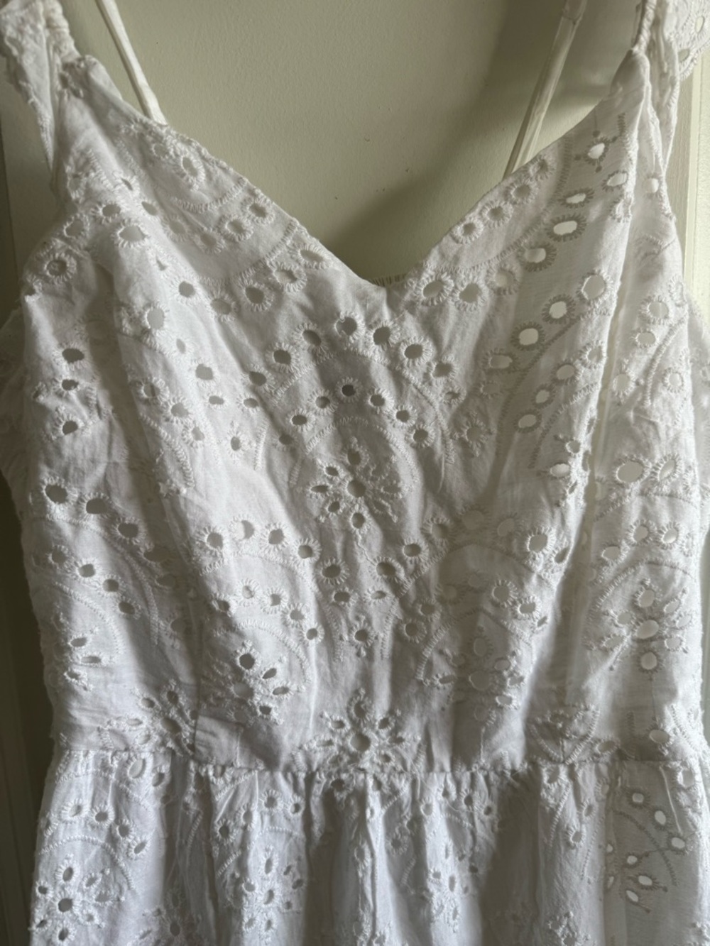 Sincerely Jules White Eyelet Maxi Dress with Ruffle Hem - Picture 3 of 7